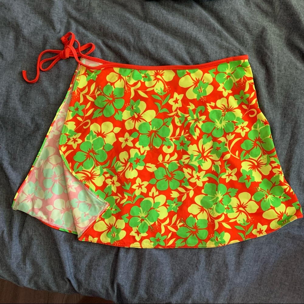 Hibiscus Swimsuit Coverup Skirt